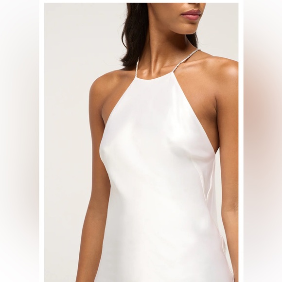 MICHAEL LO SORDO
Charlie crystal-embellished silk-satin halterneck - Picture 6 of 7